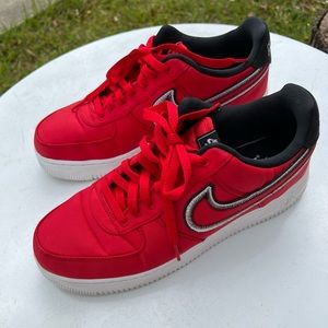 Nike Air Force One Reverse stitch university red. Men's size 10.
